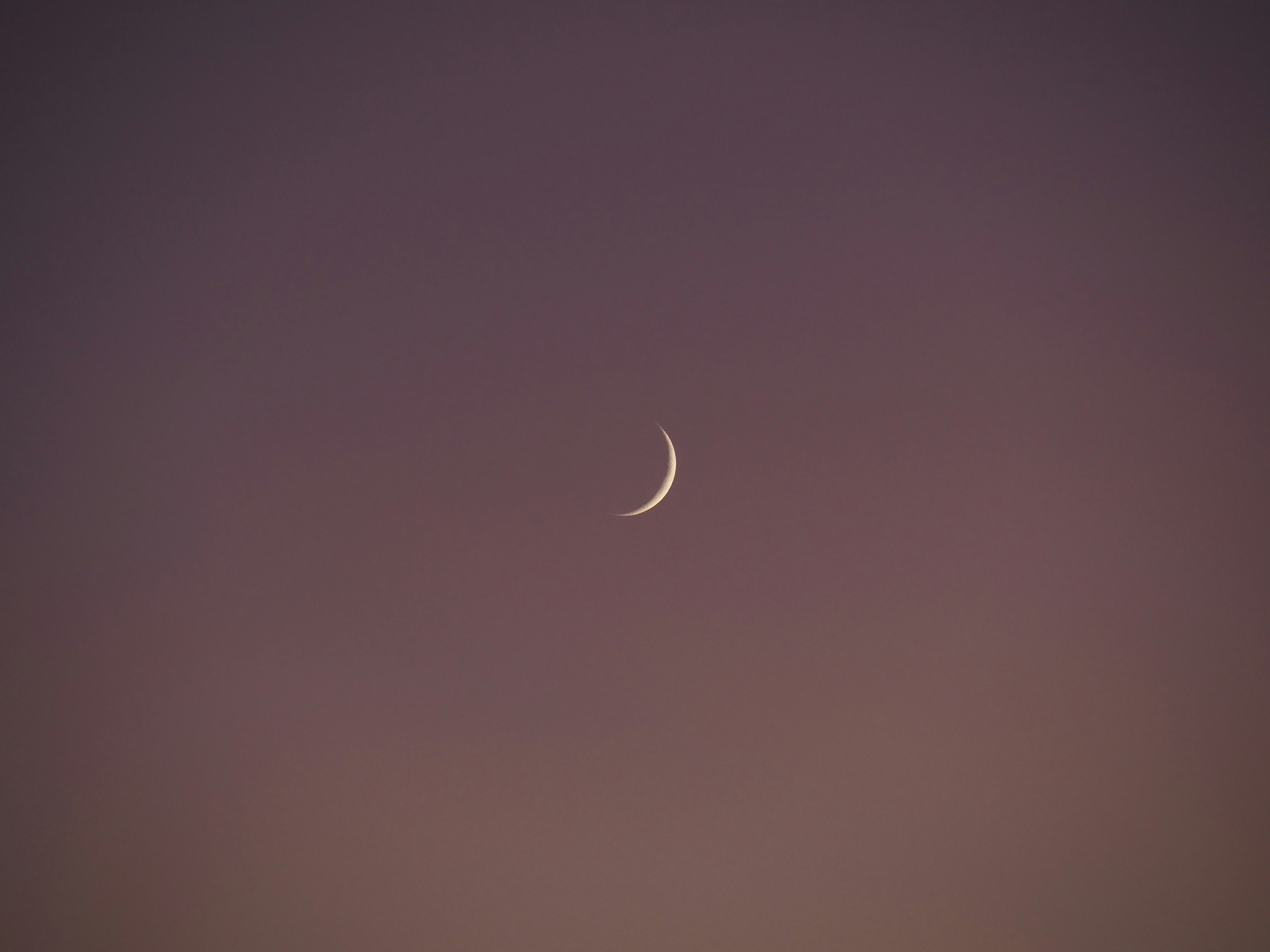 white crescent moon on sky